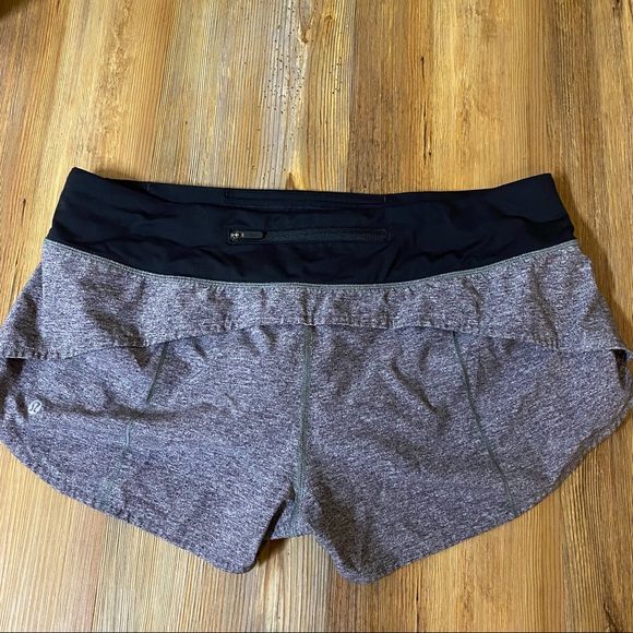 Lululemon grey speed shorts, size 10 - Picture 2 of 3